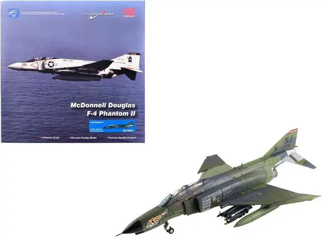 Main image of McDonnell Douglas F-4E Phantom II Fighter-Bomber Aircraft US Air Force 1/72 Die Cast Model by Hobby Master