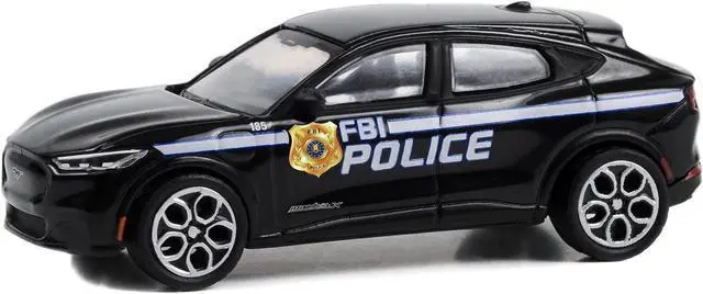 Alt view image 2 of 3 - 2022 Ford Mustang Mach-E GT Black "FBI Police" "Hot Pursuit" Special Edition 1/64 Diecast Model Car by Greenlight