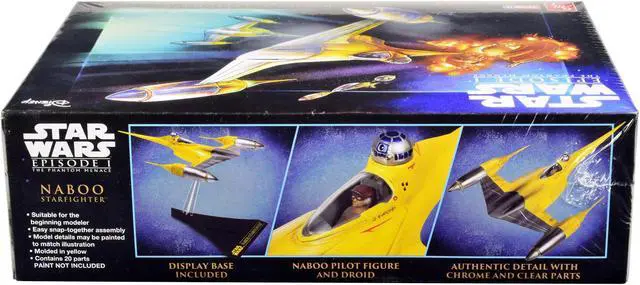 Alt view image 2 of 8 - Skill 2 Model Kit Naboo Starfighter Spaceship "Star Wars: Episode I - The Phantom Menace" (1999) Movie 1/48 Scale Model by AMT