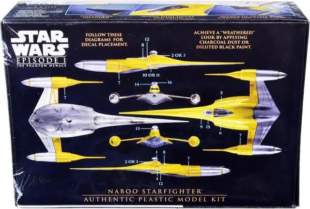 Alt view image 4 of 8 - Skill 2 Model Kit Naboo Starfighter Spaceship "Star Wars: Episode I - The Phantom Menace" (1999) Movie 1/48 Scale Model by AMT