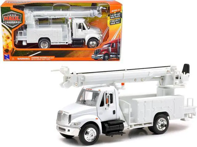 Main image of International 4200 Digger Service Truck White "Long Haul Trucker" Series 1/43 Diecast Model by New Ray