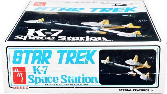 Alt view image 3 of 8 - Skill 2 Model Kit K-7 Space Station "Star Trek" (1966-1969) TV Series 1/7600 Scale Model by AMT