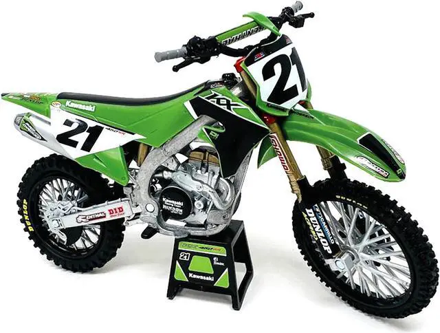 Alt view image 2 of 3 - Kawasaki KX450SR Dirt Bike Motorcycle #21 Jason Anderson Green and Black "Kawasaki Racing Team" 1/6 Model by New Ray