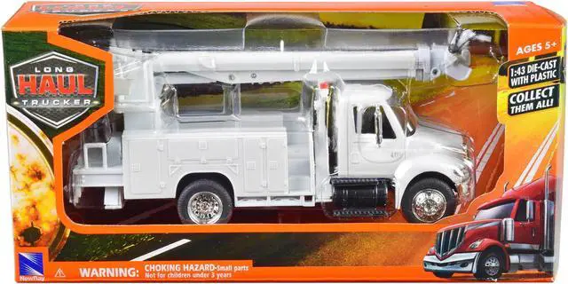 Alt view image 3 of 3 - International 4200 Digger Service Truck White "Long Haul Trucker" Series 1/43 Diecast Model by New Ray