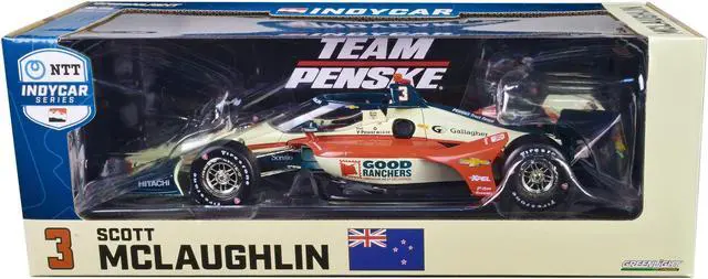 Alt view image 3 of 4 - Dallara IndyCar #3 Scott McLaughlin "Good Ranchers" Team Penske "NTT IndyCar Series" (2023) 1/18 Diecast Model Car by Greenlight