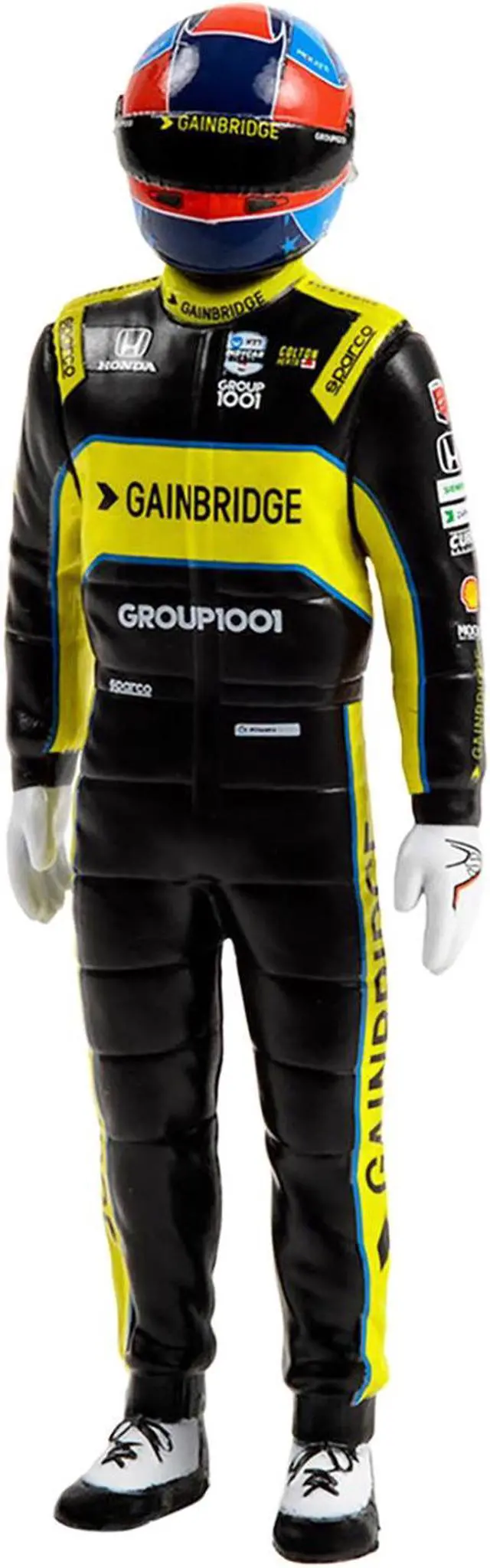 Alt view image 2 of 4 - "NTT IndyCar Series" #26 Colton Herta Driver Figure "Gainbridge - Andretti Autosport" for 1/18 Scale Models by Greenlight