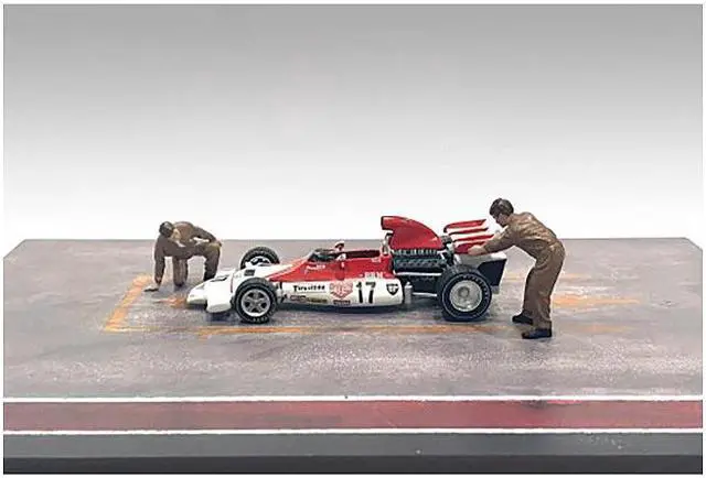 Alt view image 2 of 6 - "Race Day" Two Diecast Figures Set 5 for 1/43 Scale Models by American Diorama