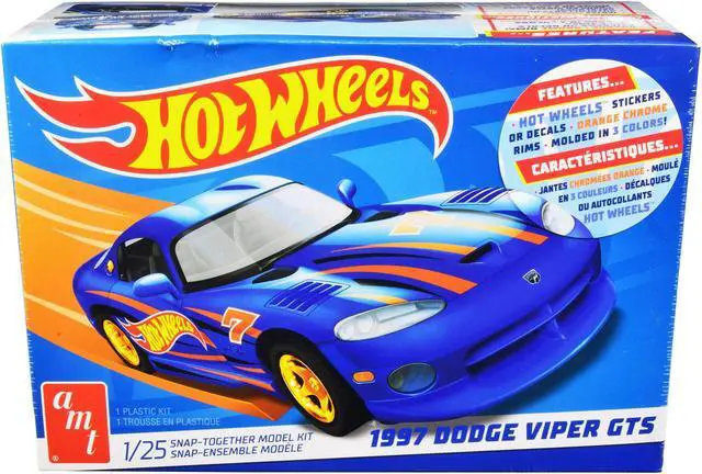 Main image of Skill 1 Snap Model Kit 1997 Dodge Viper GTS "Hot Wheels" 1/25 Scale Model by AMT