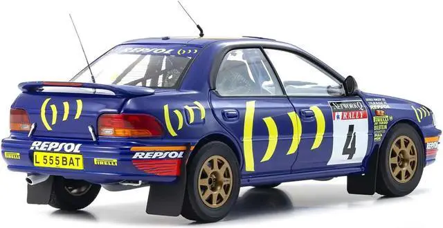Alt view image 5 of 5 - Subaru Impreza #4 Colin McRae - Derek Ringer Winner "RAC Rally" (1994) 1/18 Diecast Model Car by Kyosho