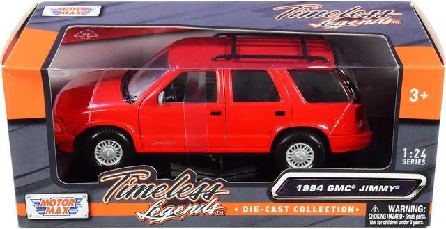 Alt view image 3 of 3 - 1994 GMC Jimmy with Roof Rack Red "Timeless Legends" Series 1/24 Diecast Model Car by Motormax