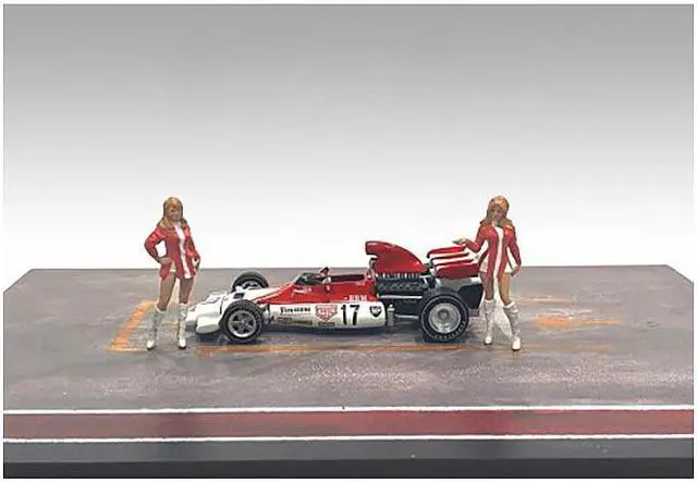 Alt view image 2 of 6 - "Race Day" Two Diecast Figures Set #6 for 1/43 Scale Models by American Diorama