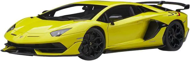 Main image of Lamborghini Aventador SVJ Giallo Tenerife / Pearl Yellow 1/18 Model Car by Autoart