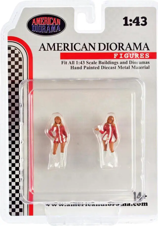 Main image of "Race Day" Two Diecast Figures Set #6 for 1/43 Scale Models by American Diorama