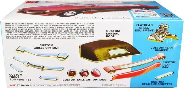 Alt view image 3 of 8 - Skill 2 Model Kit 1950 Ford Convertible "Street Rods" 3-in-1 Kit 1/25 Scale Model by AMT