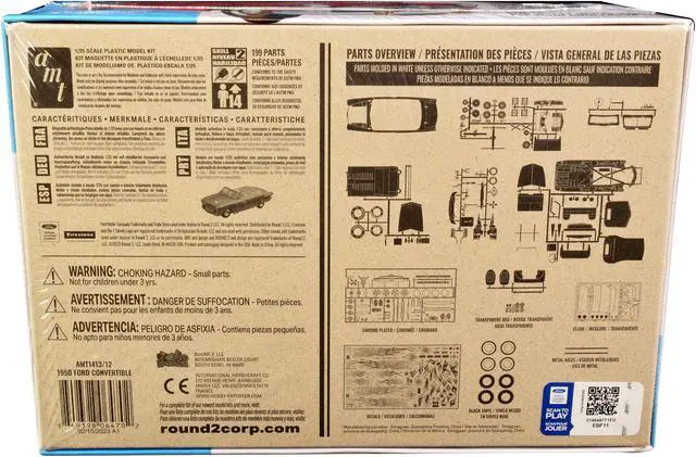 Alt view image 4 of 8 - Skill 2 Model Kit 1950 Ford Convertible "Street Rods" 3-in-1 Kit 1/25 Scale Model by AMT