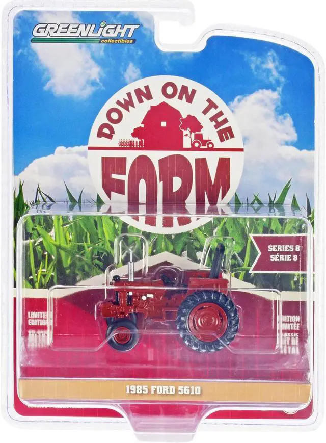 Alt view image 3 of 3 - 1985 Ford 5610 Tractor Red "Memphis, Tennessee Fire Department" "Down on the Farm" Series 1/64 Diecast Model by Greenlight