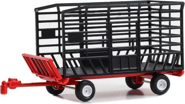 Alt view image 2 of 3 - Bale Throw Wagon Black and Red "Down on the Farm" Series 8 1/64 Diecast Model by Greenlight