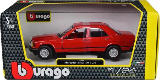 Main image of Mercedes-Benz 190 E 2.6 Red 1/24 Diecast Model Car by Bburago
