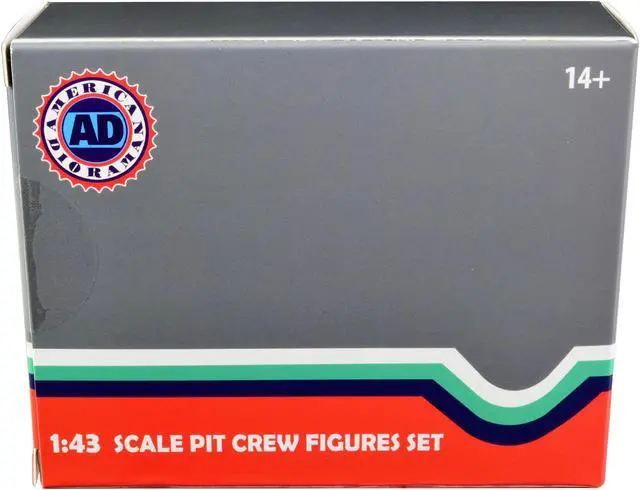 Alt view image 4 of 8 - Formula One F1 Pit Crew 7 Figure Set Team Black Release III for 1/43 Scale Models by American Diorama