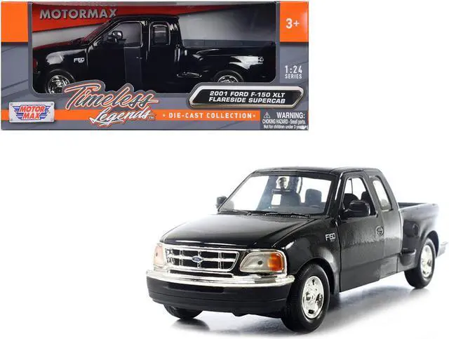 2001 Ford F-150 XLT Flareside Supercab Pickup Truck Black 1/24