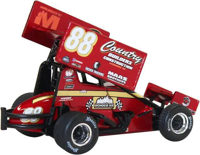 Alt view image 4 of 9 - Winged Sprint Car #88 "Country Builders Construction" Country Builders Racing "World of Outlaws" 1/18 Diecast Model Car by ACME