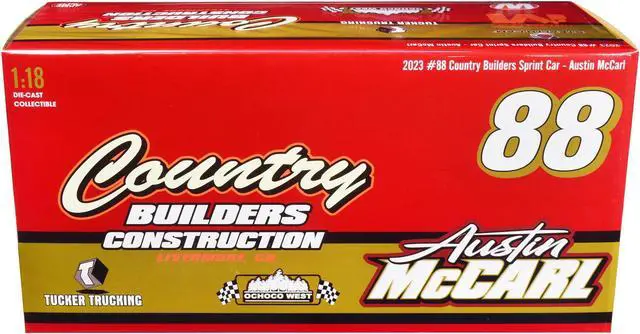Alt view image 5 of 9 - Winged Sprint Car #88 "Country Builders Construction" Country Builders Racing "World of Outlaws" 1/18 Diecast Model Car by ACME