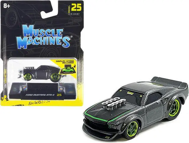 Main image of Ford Mustang RTR-X Gray Metallic 1/64 Diecast Model Car by Muscle Machines