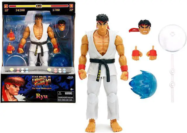 Main image of Ryu 6" Moveable Figure w/Accessories and Alternate Head and Hands "Ultra Street Fighter II" (2017) Video Game model by Jada
