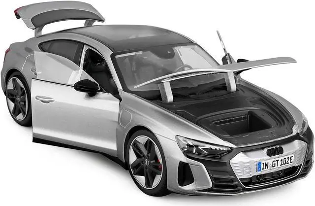 Alt view image 2 of 5 - 2022 Audi RS e-tron GT Silver Metallic with Sunroof 1/18 Diecast Model Car by Bburago