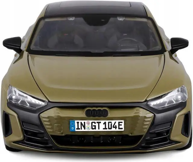 Alt view image 4 of 6 - 2022 Audi RS e-tron GT Dark Green with Sunroof 1/18 Diecast Model Car by Bburago