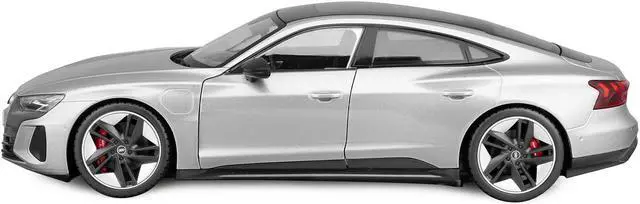 Alt view image 3 of 5 - 2022 Audi RS e-tron GT Silver Metallic with Sunroof 1/18 Diecast Model Car by Bburago