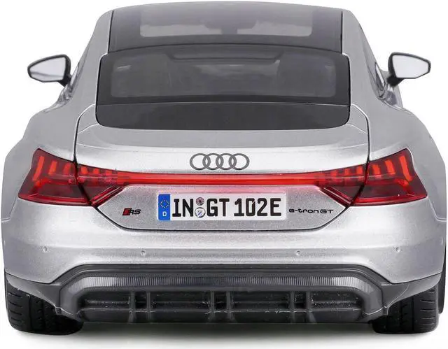 Alt view image 5 of 5 - 2022 Audi RS e-tron GT Silver Metallic with Sunroof 1/18 Diecast Model Car by Bburago