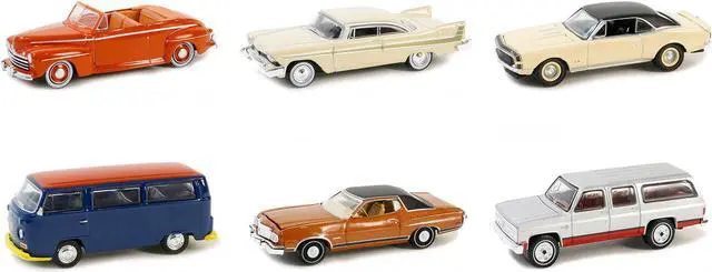 Alt view image 2 of 4 - "Vintage Ad Cars" Set of 6 pieces Series 10 1/64 Diecast Model Cars by Greenlight