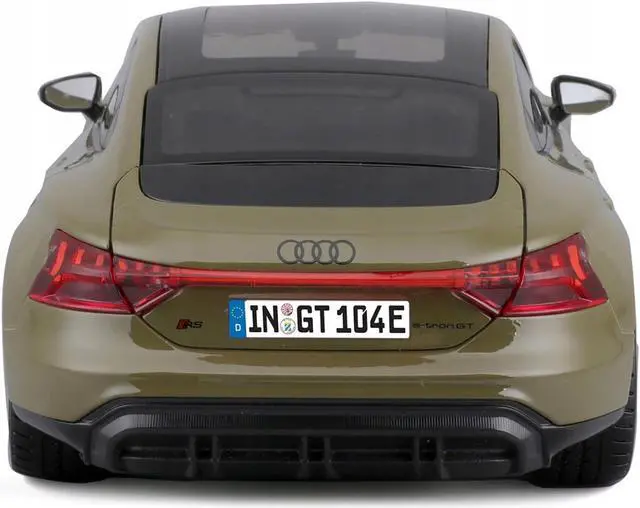 Alt view image 5 of 6 - 2022 Audi RS e-tron GT Dark Green with Sunroof 1/18 Diecast Model Car by Bburago