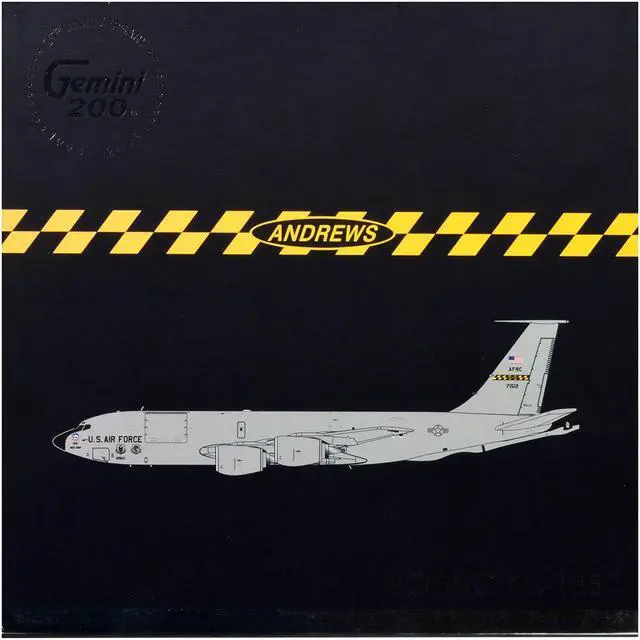 Alt view image 3 of 3 - Boeing KC-135 Stratotanker Tanker Aircraft "Andrews Air Force Base" US Air Force 1/200 Diecast Model Airplane by GeminiJets