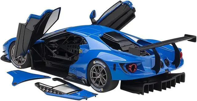 Alt view image 2 of 6 - Ford GT Le Mans Plain Color Version Blue 1/18 Model Car by Autoart