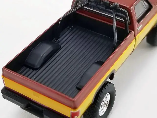 Alt view image 2 of 6 - 1986 Chevrolet K-20 Pickup Truck Brown Met. w/Gold Stripes Stacey David's Fall Guy 1/64 Diecast Model Car by Greenlight for ACME