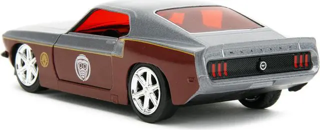 Alt view image 6 of 6 - 1969 Ford Mustang Silver Met. and Dark Red and Star Lord Figure "Marvel Guardians of the Galaxy" 1/32 Diecast Model Car by Jada