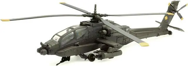 Alt view image 2 of 3 - Boeing AH-64 Apache Attack Helicopter Olive Drab "United States Army" "Military Mission" Series 1/55 Diecast Model by New Ray