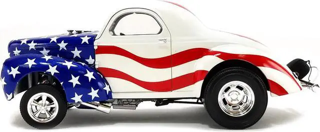 Alt view image 4 of 11 - 1940 Gasser "Patriot" American Flag Livery Limited Edition to 300 pieces Worldwide 1/18 Diecast Model Car by ACME