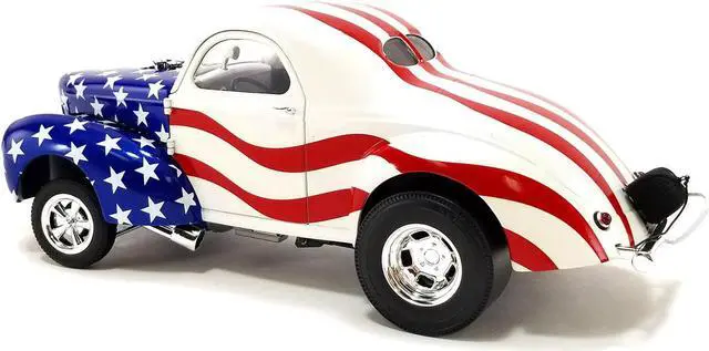 Alt view image 5 of 11 - 1940 Gasser "Patriot" American Flag Livery Limited Edition to 300 pieces Worldwide 1/18 Diecast Model Car by ACME