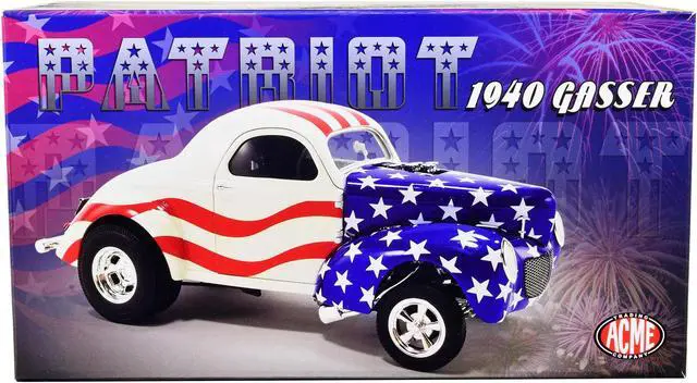 Alt view image 6 of 11 - 1940 Gasser "Patriot" American Flag Livery Limited Edition to 300 pieces Worldwide 1/18 Diecast Model Car by ACME