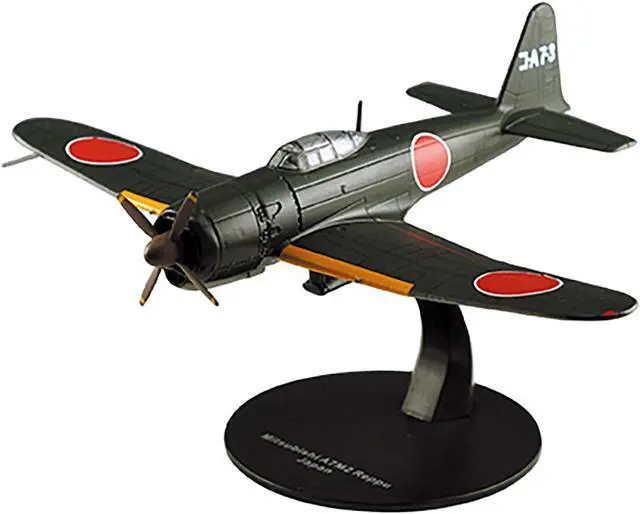Alt view image 2 of 3 - Mitsubishi A7M2 Reppu "Sam" Fighter Aircraft "Imperial Japanese Navy Air Service" 1/72 Diecast Model by DeAgostini