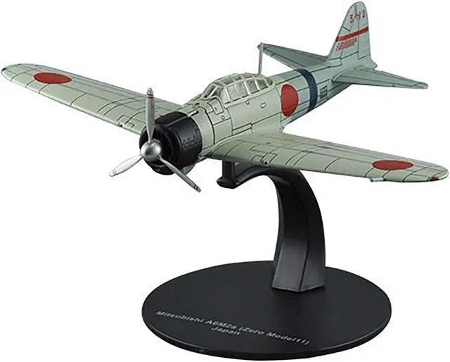 Alt view image 2 of 3 - Mitsubishi A6M2a "Zero" Fighter Aircraft "Imperial Japanese Navy Air Service" 1/72 Diecast Model by DeAgostini