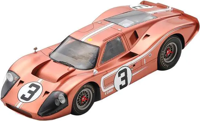 Alt view image 2 of 3 - Ford GT40 MK IV #3 Mario Andretti - Lucien Bianchi "24 Hours Le Mans" (1967) with Acrylic Display Case 1/18 Model Car by Spark