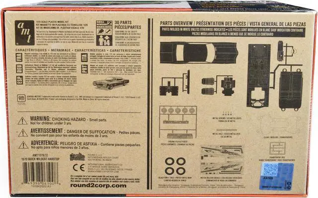 Alt view image 4 of 8 - Skill 2 Model Kit 1970 Buick Wildcat Hardtop "Craftsman Plus" Series 1/25 Scale Model by AMT