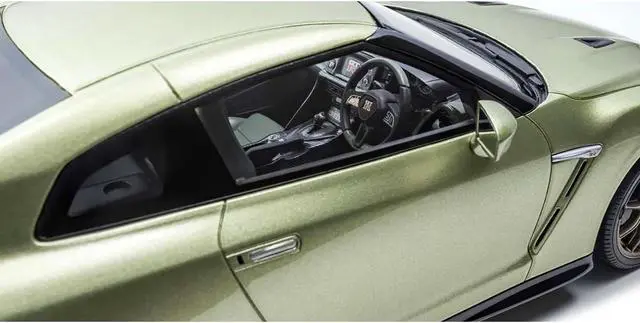 Alt view image 2 of 6 - Nissan GT-R Premium Edition T-Spec RHD (Right Hand Drive) Millenium Jade Green Metallic 1/18 Model Car by Kyosho