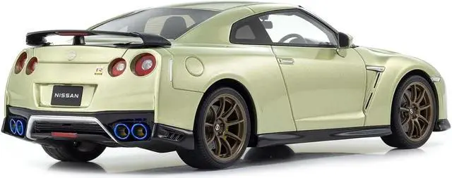 Alt view image 3 of 6 - Nissan GT-R Premium Edition T-Spec RHD (Right Hand Drive) Millenium Jade Green Metallic 1/18 Model Car by Kyosho