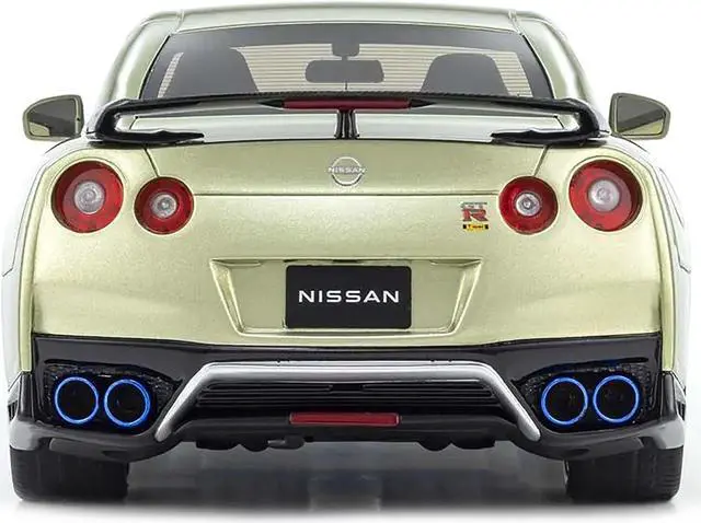 Alt view image 5 of 6 - Nissan GT-R Premium Edition T-Spec RHD (Right Hand Drive) Millenium Jade Green Metallic 1/18 Model Car by Kyosho