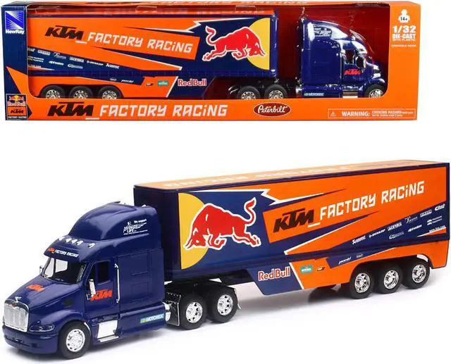 Main image of Peterbilt 387 Truck Dark Blue "Red Bull - KTM Factory Racing" 1/32 Diecast Model by New Ray
